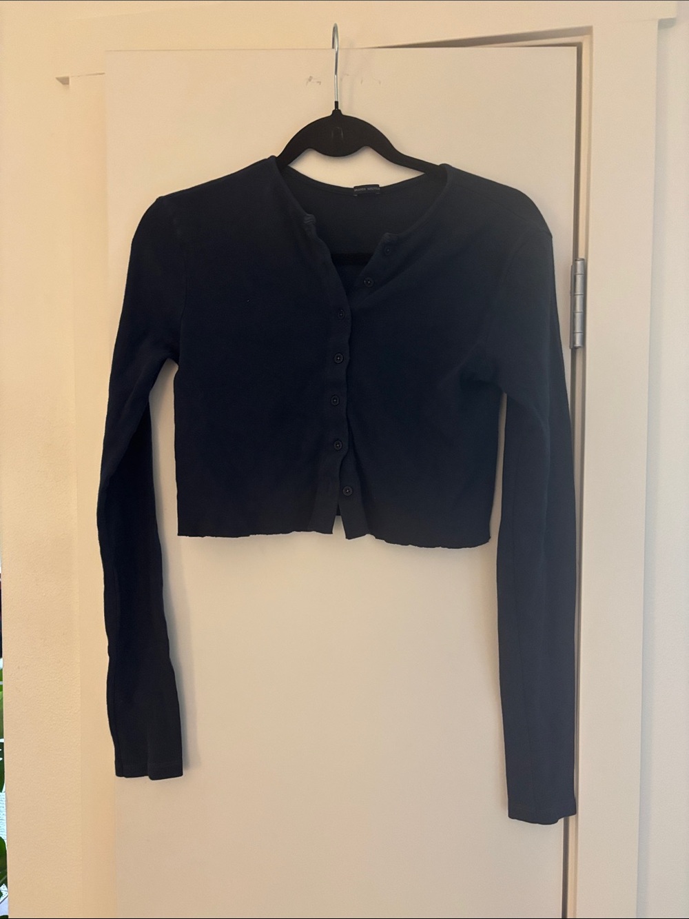 Brandy Melville Cropped Long Sleeve Button Top